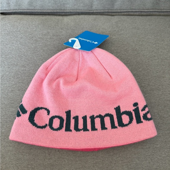 Columbia Reversible Pink Striped Beanie - Picture 4 of 5